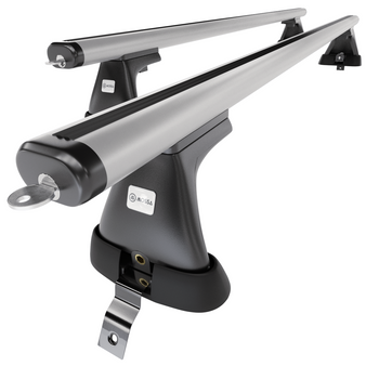 Alap tetőcsomagtartó, amely alkalmazható a: Renault Logan Szedán (2004-2013) - ezüst - rögzítő elemek nélkül - alumínium