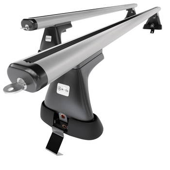 Alap tetőcsomagtartó, amely alkalmazható a: Opel Insignia Liftback (2009-2017) - ezüst - rögzítő elemek nélkül - alumínium