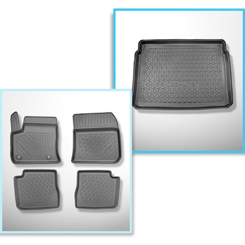 Csomagtérszőnyeg - és autószőnyegkészlet TPE: Citroen E-C4 III Hatchback (12.2020-2024) - felső csomagtartó; mozgó padló legmagasabb pozícióban