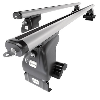 Alap tetőcsomagtartó, amely alkalmazható a: Skoda Citigo-e iV Hatchback (2012-....) - ezüst - rögzítő elemek nélkül - alumínium