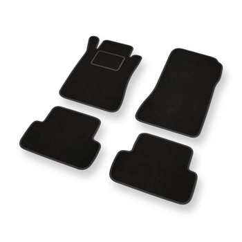 Velúrszőnyegek gépjárművekhez: Mercedes-Benz CLK II W209 Coupé, Kabrió (2002-2009) - fekete