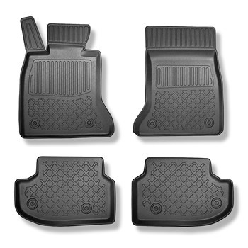 TPE szőnyegek gépjárművekhez: BMW 5 széria F11 Touring (2013-04.2017) - X-drive nélkül; első ülések sínjeinek egymás közti távolsága (hátul) 365mm