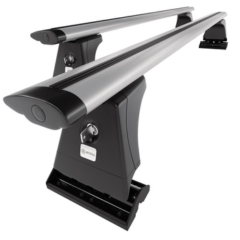 Alap tetőcsomagtartó, amely alkalmazható a: Peugeot 3008 SUV (2009-2016) - ezüst - rögzítő pontok - alumínium