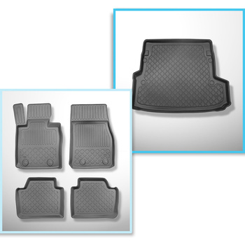 Csomagtérszőnyeg - és autószőnyegkészlet TPE: BMW 3 széria F31 Touring (12.2012-02.2019) - X-drive nélkül