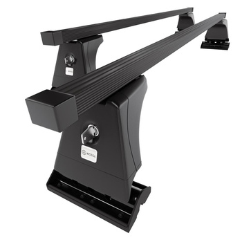 Alap tetőcsomagtartó, amely alkalmazható a: Peugeot 407 Szedán (2004-2010) - fekete - rögzítő pontok - acél