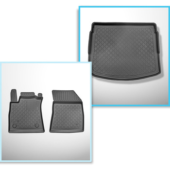 Csomagtérszőnyeg - és autószőnyegkészlet TPE: Renault Megane IV Grandtour (09.2016-2024) - felső csomagtartó (egyenes rakodási szegély); mozgó padló legmagasabb pozícióban; nem a E-Tech Plug-in Hybrid