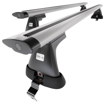 Alap tetőcsomagtartó, amely alkalmazható a: Volvo S60 Cross Country Szedán (2015-2019) - ezüst - rögzítő elemek nélkül - alumínium