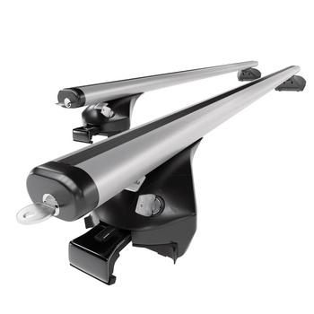 Alap tetőcsomagtartó, amely alkalmazható a: Audi Q5 SUV (2008-2017) - ezüst - integrált reling - alumínium