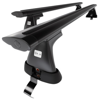 Alap tetőcsomagtartó, amely alkalmazható a: Volkswagen Passat B8 Szedán (2015-2023) - fekete - rögzítő elemek nélkül - alumínium