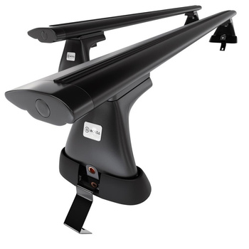 Alap tetőcsomagtartó, amely alkalmazható a: Audi A6 C8 Limousine (2019-....) - fekete - rögzítő elemek nélkül - alumínium