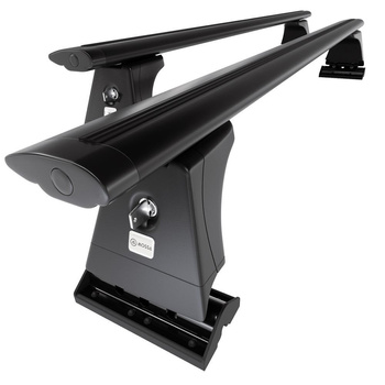 Alap tetőcsomagtartó, amely alkalmazható a: Ford Transit Custom I Van (2014-....) - fekete - rögzítő pontok - alumínium