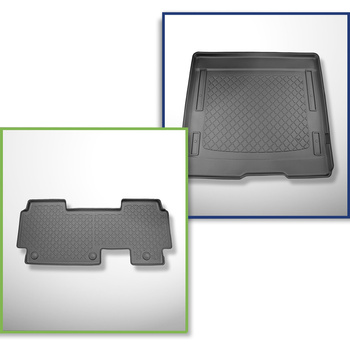 Csomagtérszőnyeg - és autószőnyegkészlet TPE: Volkswagen ID. Buzz Van (05.2022-....) - II sor; 5 hely; rövid tengelytáv; Multi-flex panellel is