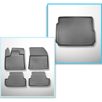 Csomagtérszőnyeg - és autószőnyegkészlet TPE: Opel Grandland X Plug-in Hybrid SUV (11.2019-2021) - X-drive nélkül Hi-Fi-System FOCAL