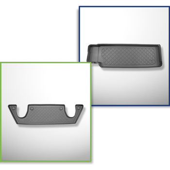 Csomagtérszőnyeg - és autószőnyegkészlet TPE: Tesla Model X SUV (01.2021-....) - 6 hely; III sor; a harmadik sor ülés mögé